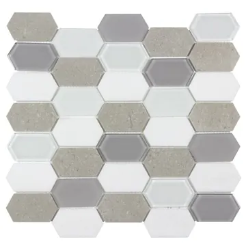 Mixed picket mosaic sheet, photographed flat